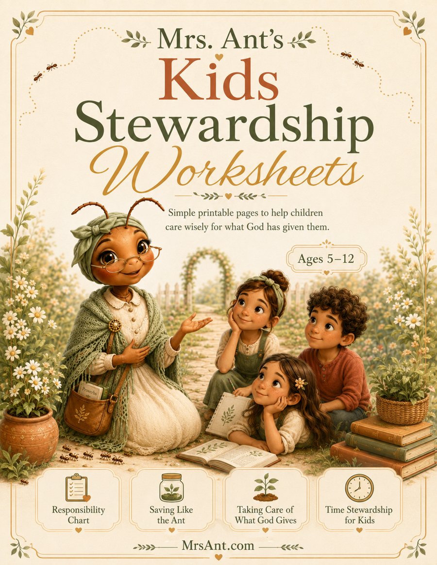 Mrs. Ant's Kids Stewardship Worksheets cover